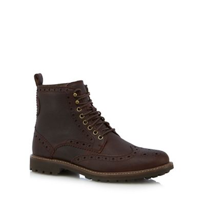 Clarks Dark brown 'Montacute Lord' boots
